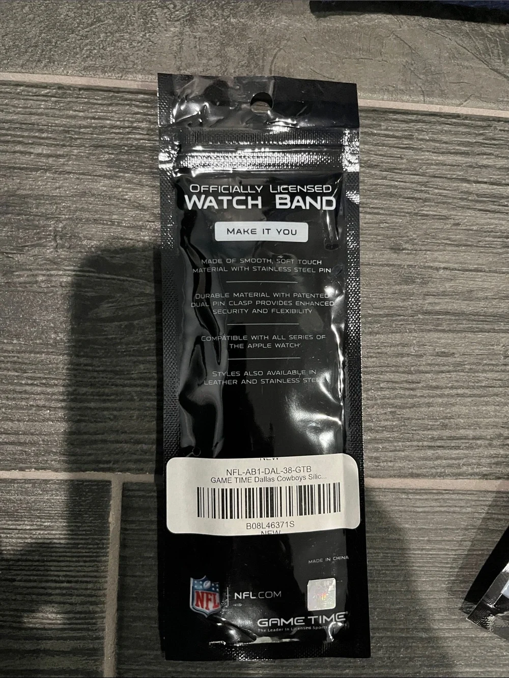 NFL Dallas Cowboys Dark Blue Silicone Smartwatch Band